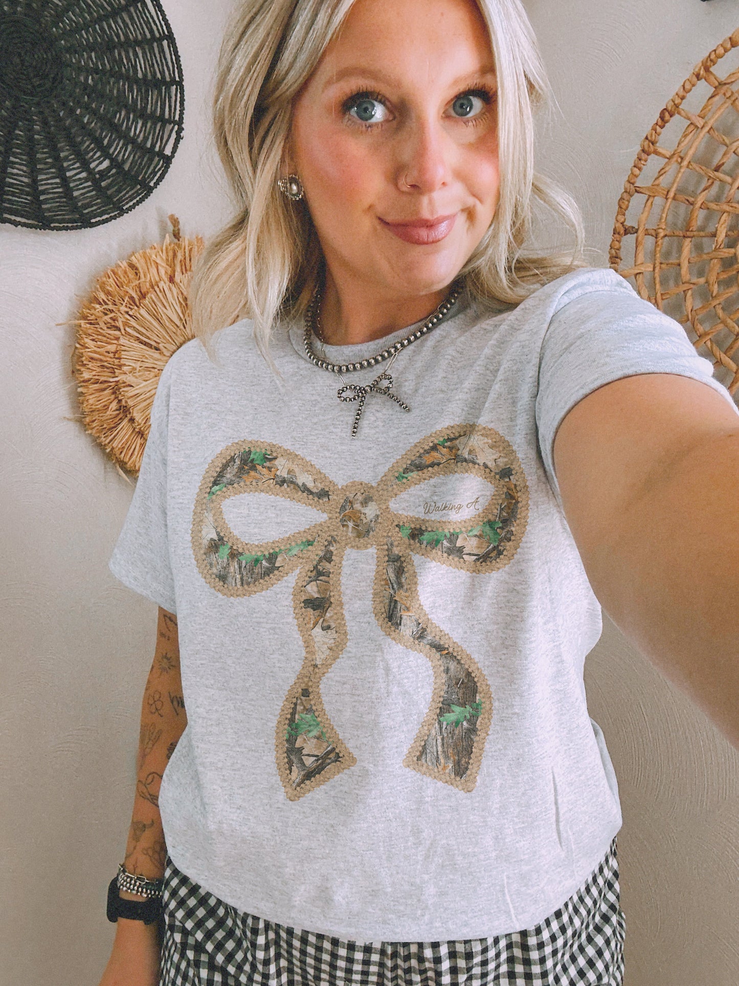 LACE CAMO BOW