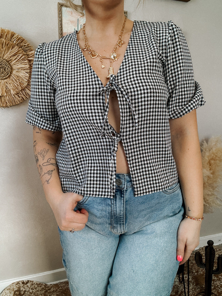 THE PRAIRIE GINGAM TOP