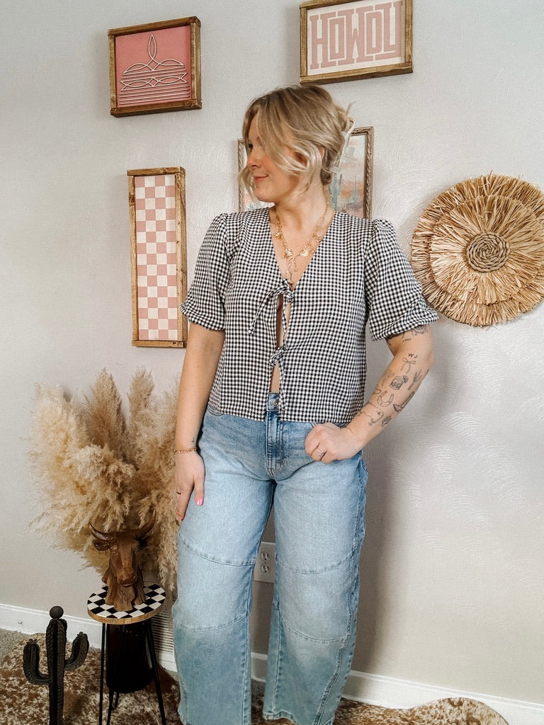 THE PRAIRIE GINGAM TOP