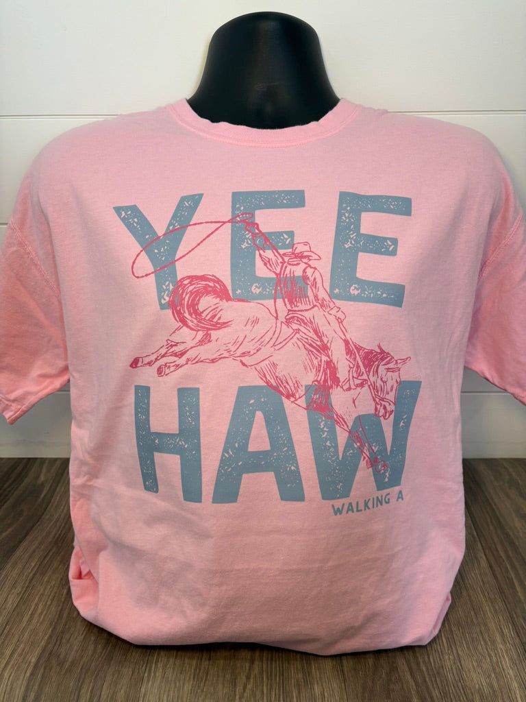 Yee Haw Pink Graphic Tee – Western Fashion Styled Shirts