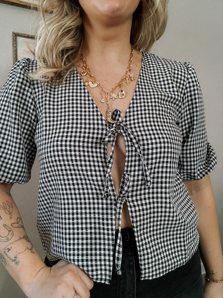 THE PRAIRIE GINGAM TOP