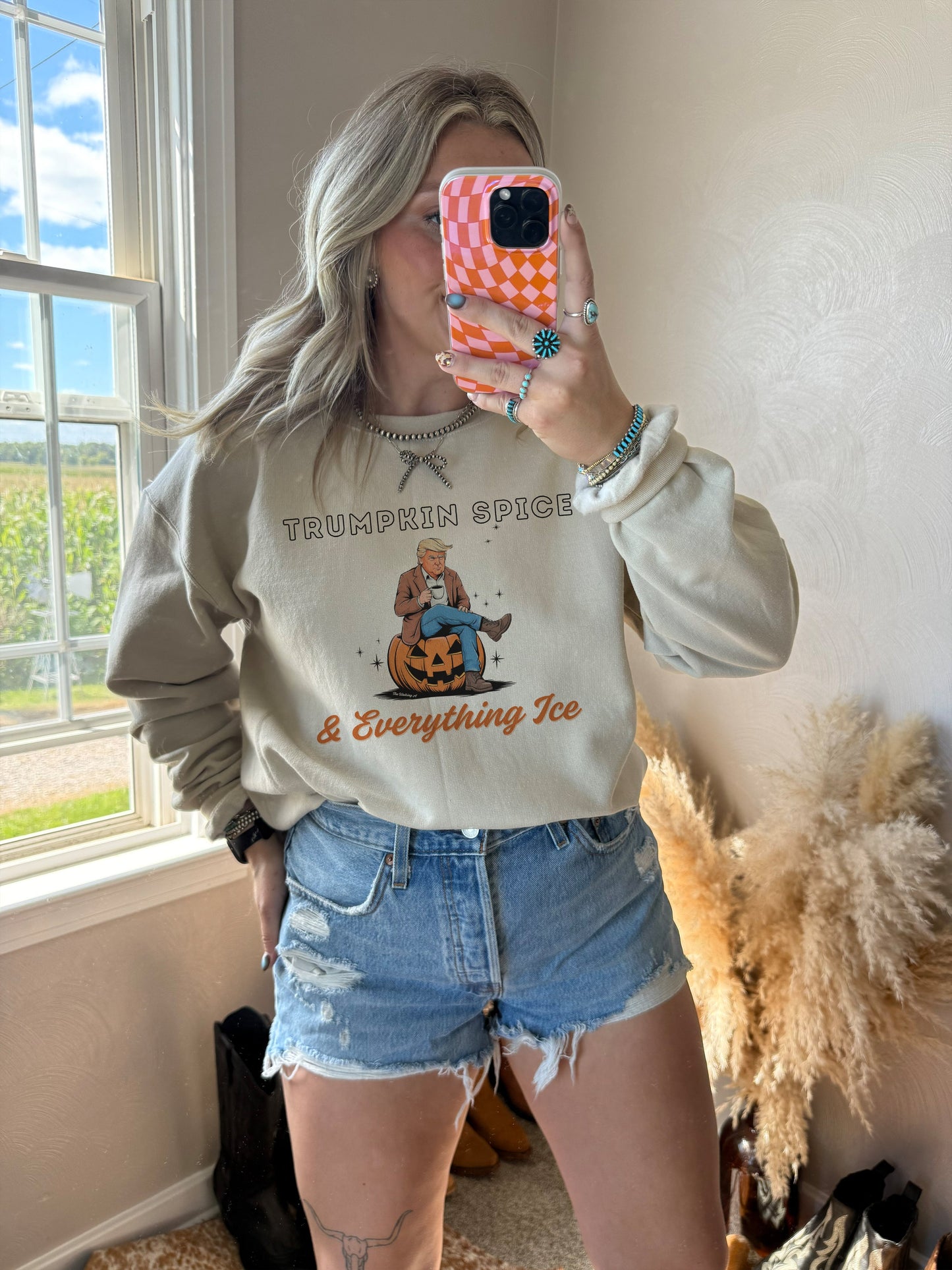 Trumpkin Spice Graphic Tee – Playful Halloween Political Tee