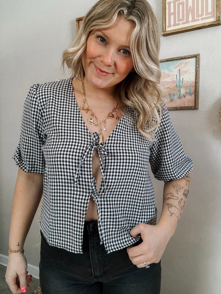 THE PRAIRIE GINGAM TOP