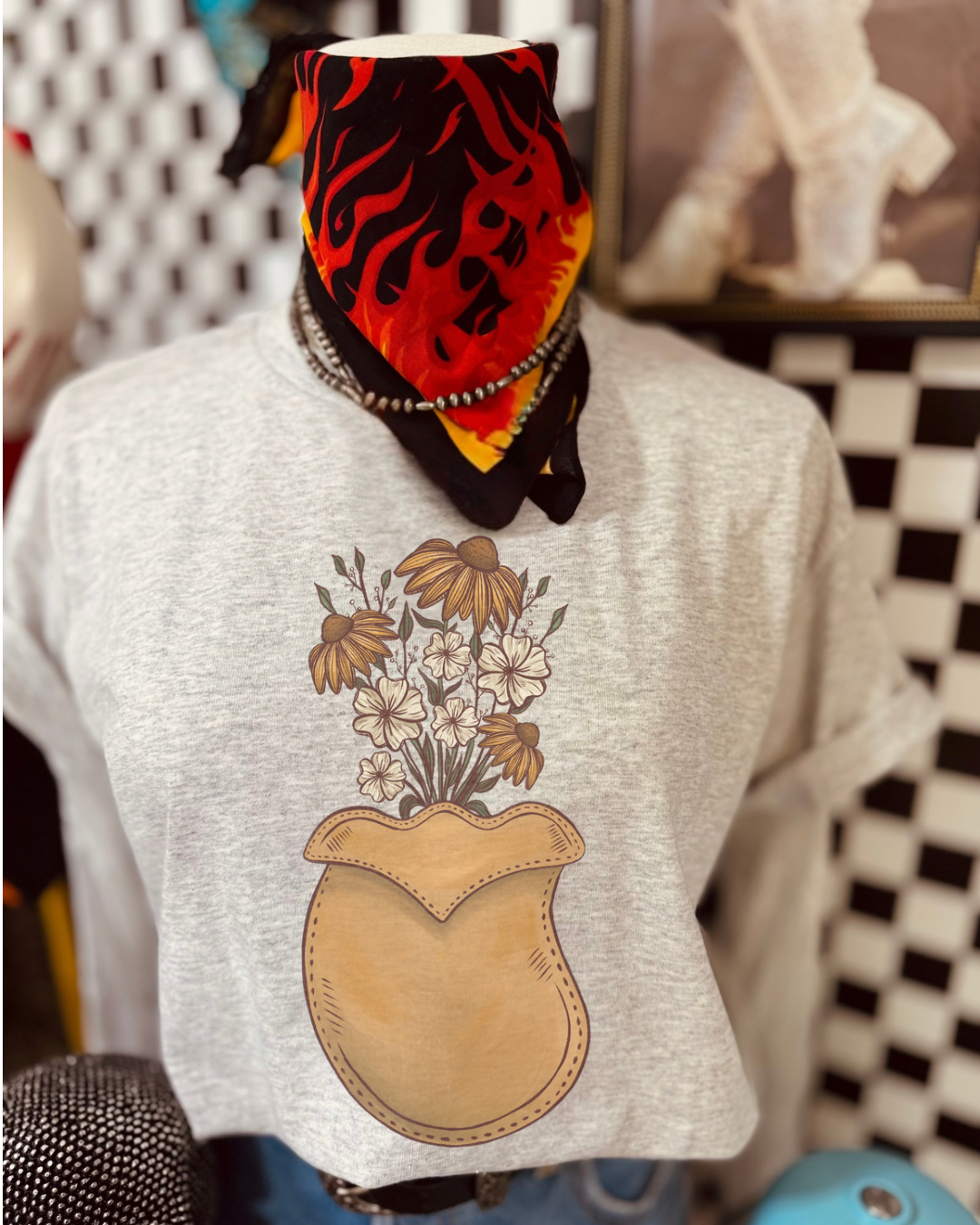 Floral Leathers Co tee