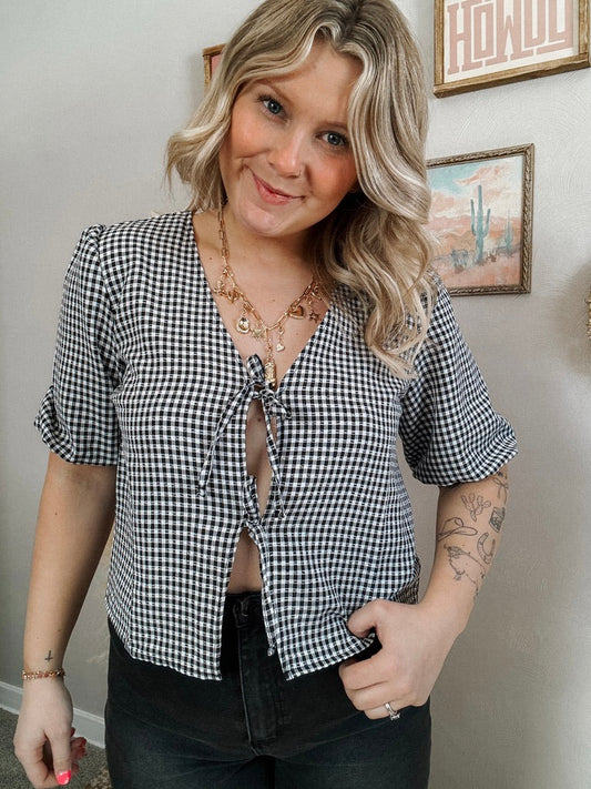 THE PRAIRIE GINGAM TOP