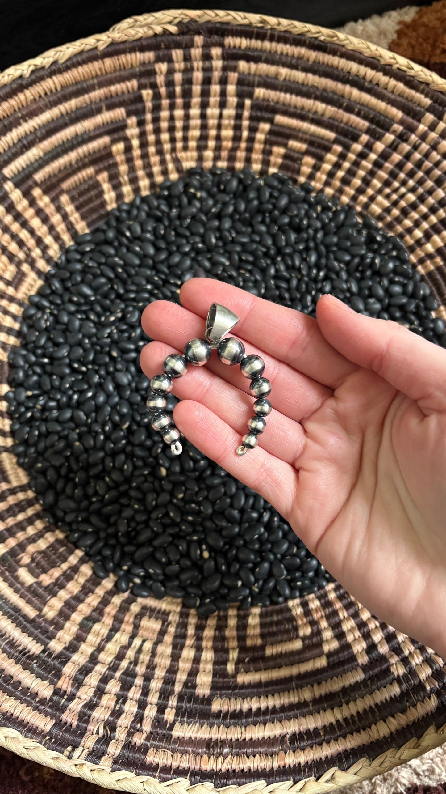 STERLING SILVER PEARL NAJA PENDANT